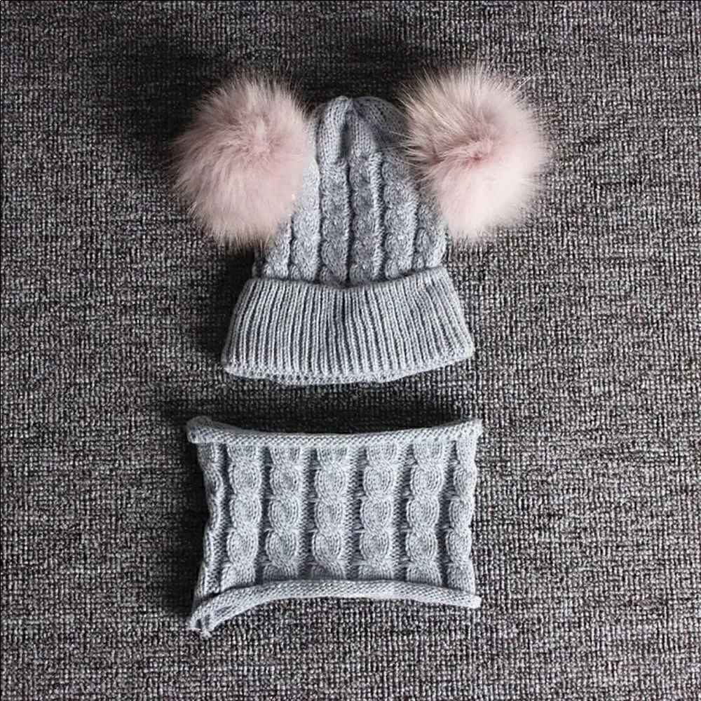 Brand New Winter Girls Hat Scarf Set